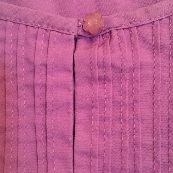 Peaches Solid Lilac Purple Scrub Top Size Small - Picture 4 of 4